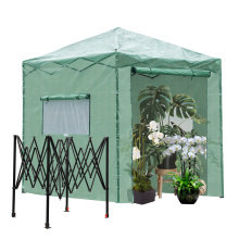 8*6 -футовая пластиковая рамка железная труба PE сетка складной садовый тепличный сарай зеленый рост палатка